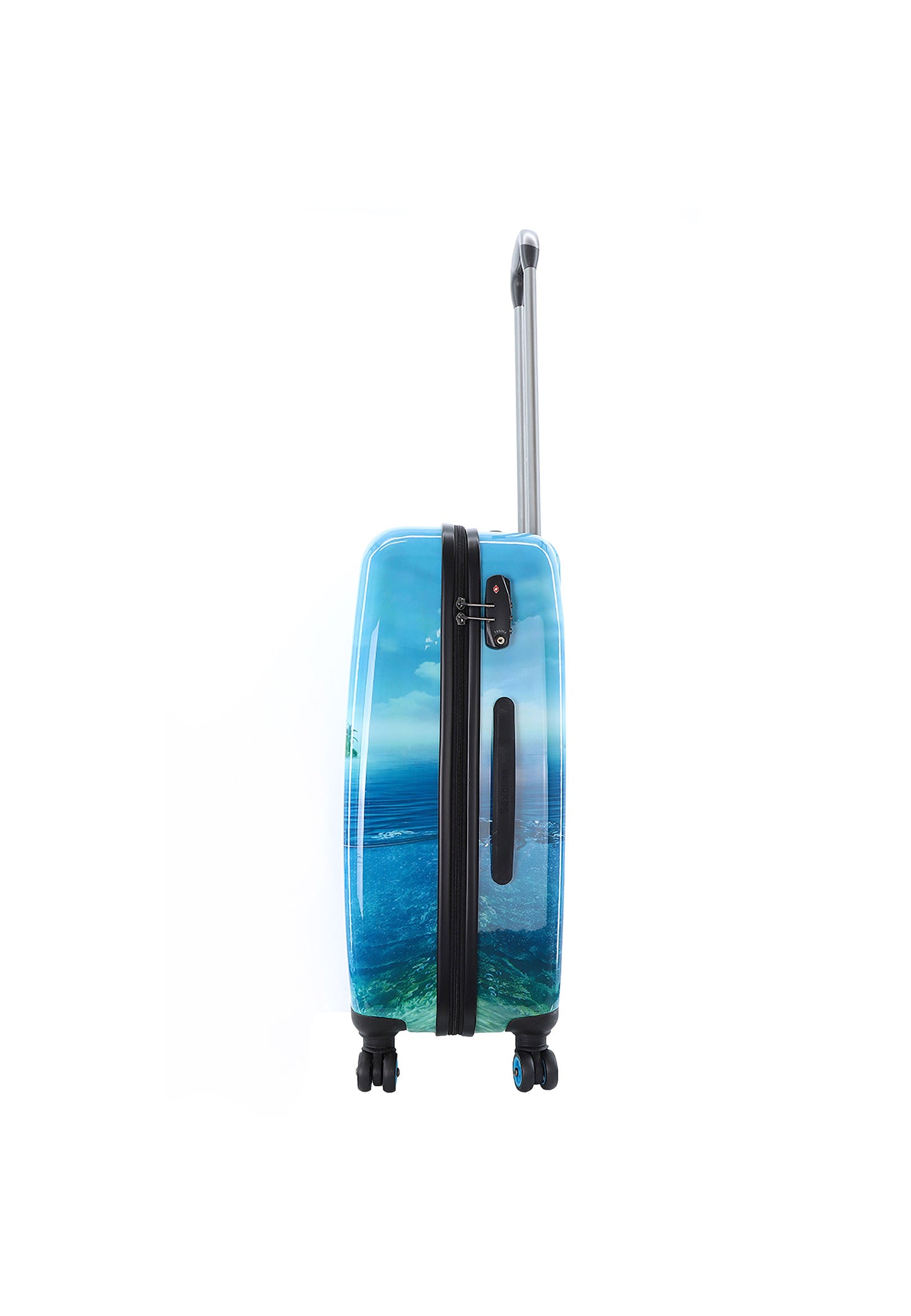 Saxoline Blue Harde Koffer / Trolley / Reiskoffer - 67 cm (Medium) - Island Print