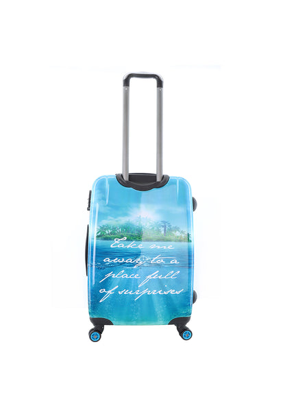 Saxoline Blue Harde Koffer / Trolley / Reiskoffer - 67 cm (Medium) - Island Print