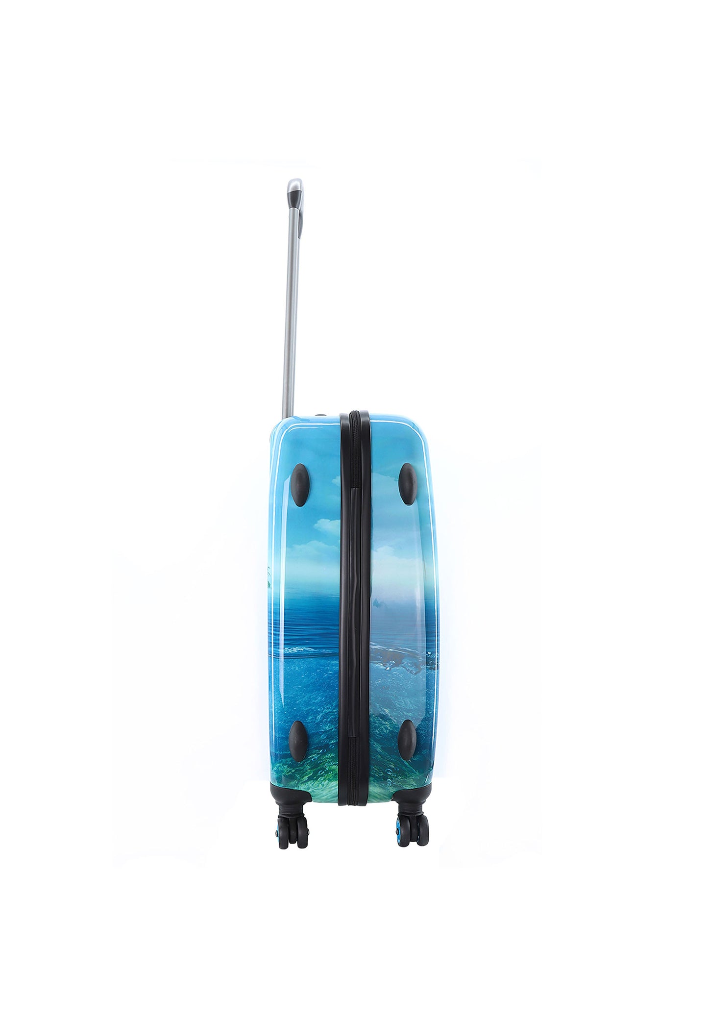 Saxoline Blue Harde Koffer / Trolley / Reiskoffer - 67 cm (Medium) - Island Print