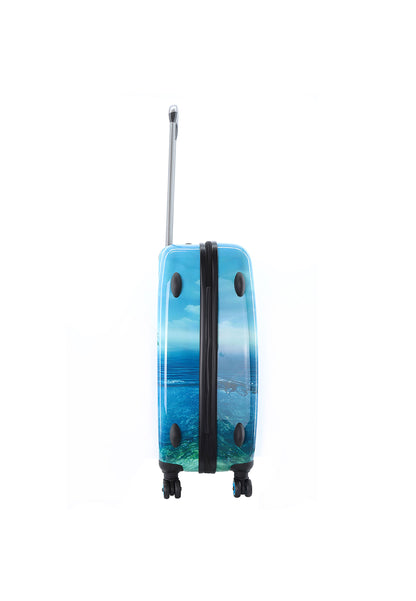 Saxoline Blue Harde Koffer / Trolley / Reiskoffer - 67 cm (Medium) - Island Print