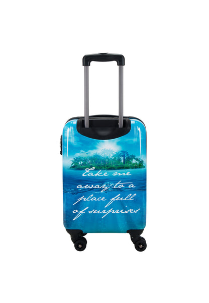 Saxoline Blue Handbagage Harde Koffer / Trolley / Reiskoffer - 54cm (Small) – Island Print