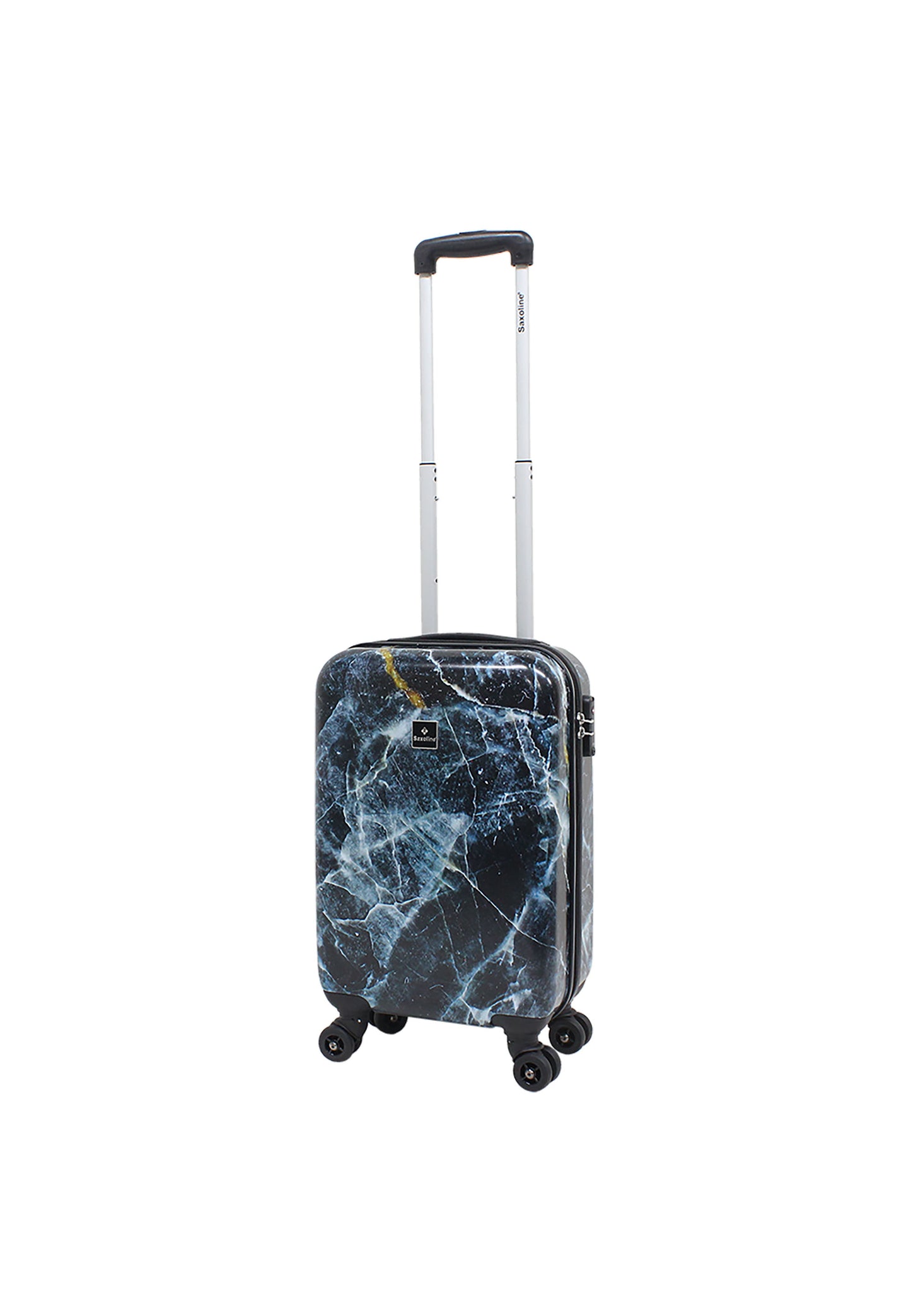 Saxoline Handbagage Harde Koffer / Trolley / Reiskoffer - 55cm (Small) - Marble Print