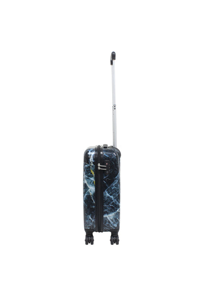 Saxoline Handbagage Harde Koffer / Trolley / Reiskoffer - 55cm (Small) - Marble Print