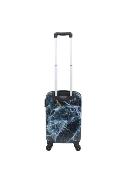 Saxoline Handbagage Harde Koffer / Trolley / Reiskoffer - 55cm (Small) - Marble Print