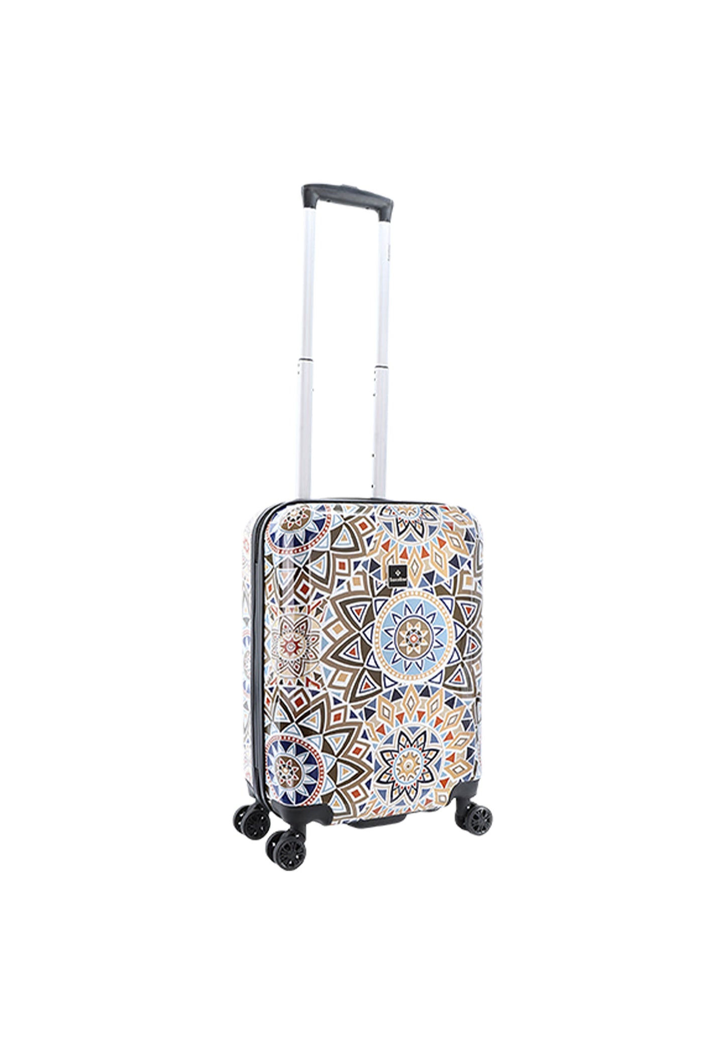 Saxoline Handbagage Harde Koffer / Trolley / Reiskoffer - 55cm (Small) - Mosaic Culture Print