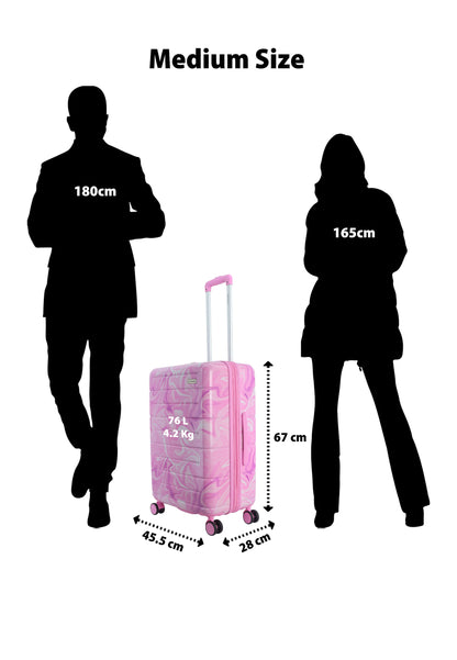 Saxoline Harde Koffer | Trolley | Reiskoffer - 67cm (Medium) - Splash Print