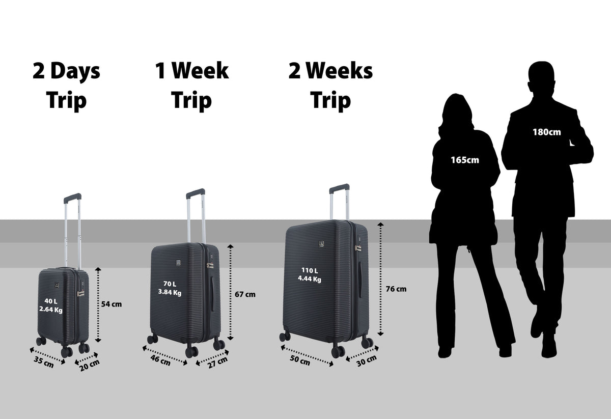 Saxoline Twist Valise Rigide S/M/L – Noir
