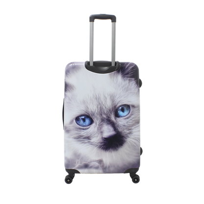 Saxoline Harde Kofferset 3-Delig / Reiskofferset / Trolleyset - White Cat Print