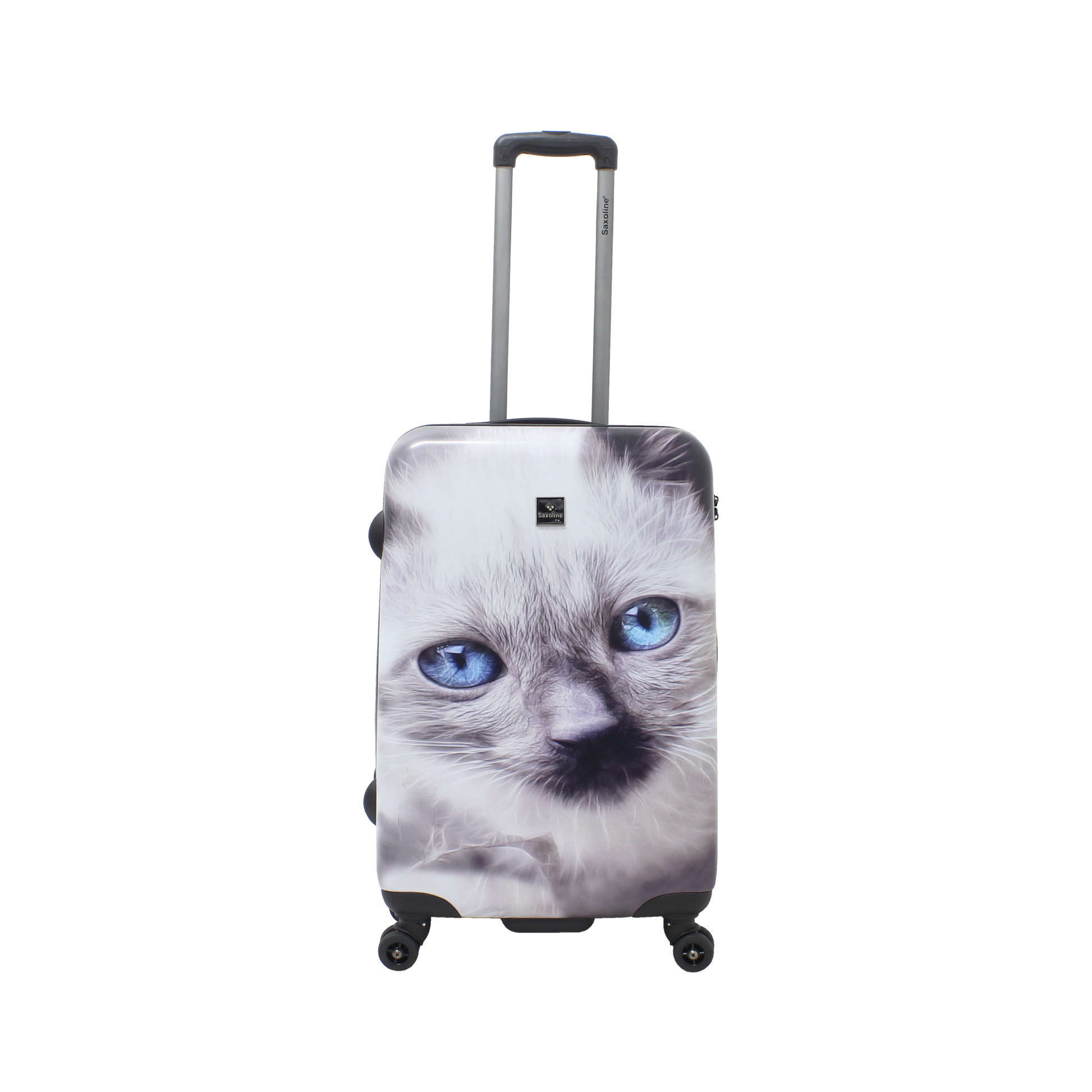 Saxoline Harde Kofferset 3-Delig / Reiskofferset / Trolleyset - White Cat Print
