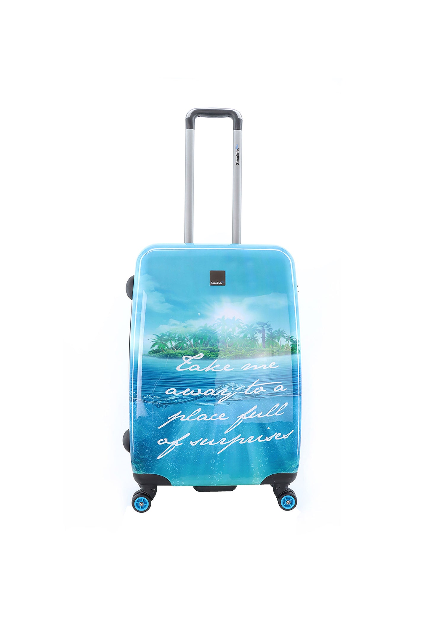 Saxoline Blue Harde Kofferset 3-Delig / Reiskofferset / Trolleyset - Island Print