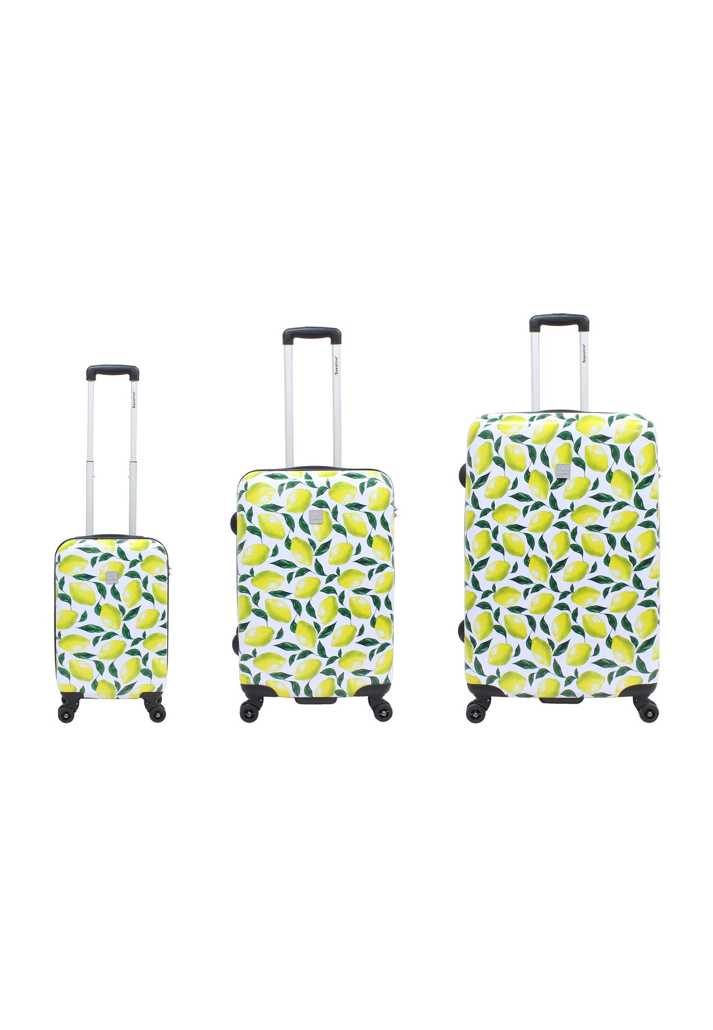 Saxoline Harde Kofferset 3-Delig / Reiskofferset / Trolleyset - Lemon Print