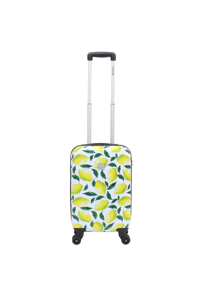 Saxoline Handbagage Harde Koffer / Trolley / Reiskoffer - 55cm (Small) - Lemon Print