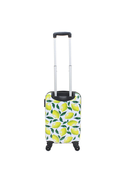 Saxoline Handbagage Harde Koffer / Trolley / Reiskoffer - 55cm (Small) - Lemon Print