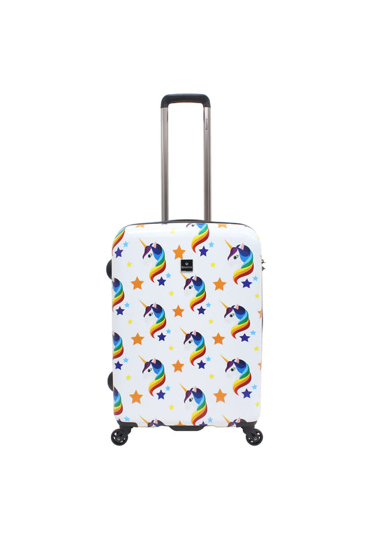 Saxoline Harde Koffer / Trolley / Reiskoffer - 66 cm (Medium) - Unicorn Print