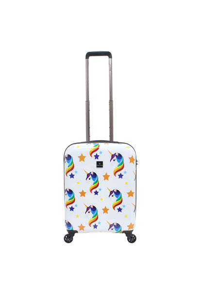 Saxoline Handbagage Harde Koffer / Trolley / Reiskoffer - 55cm (Small) - Unicorn Print