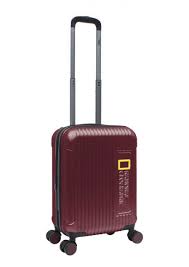 National Geographic Harde Kofferset 3-Delig / Reiskofferset / Trolleyset - Canyon - Burgundy