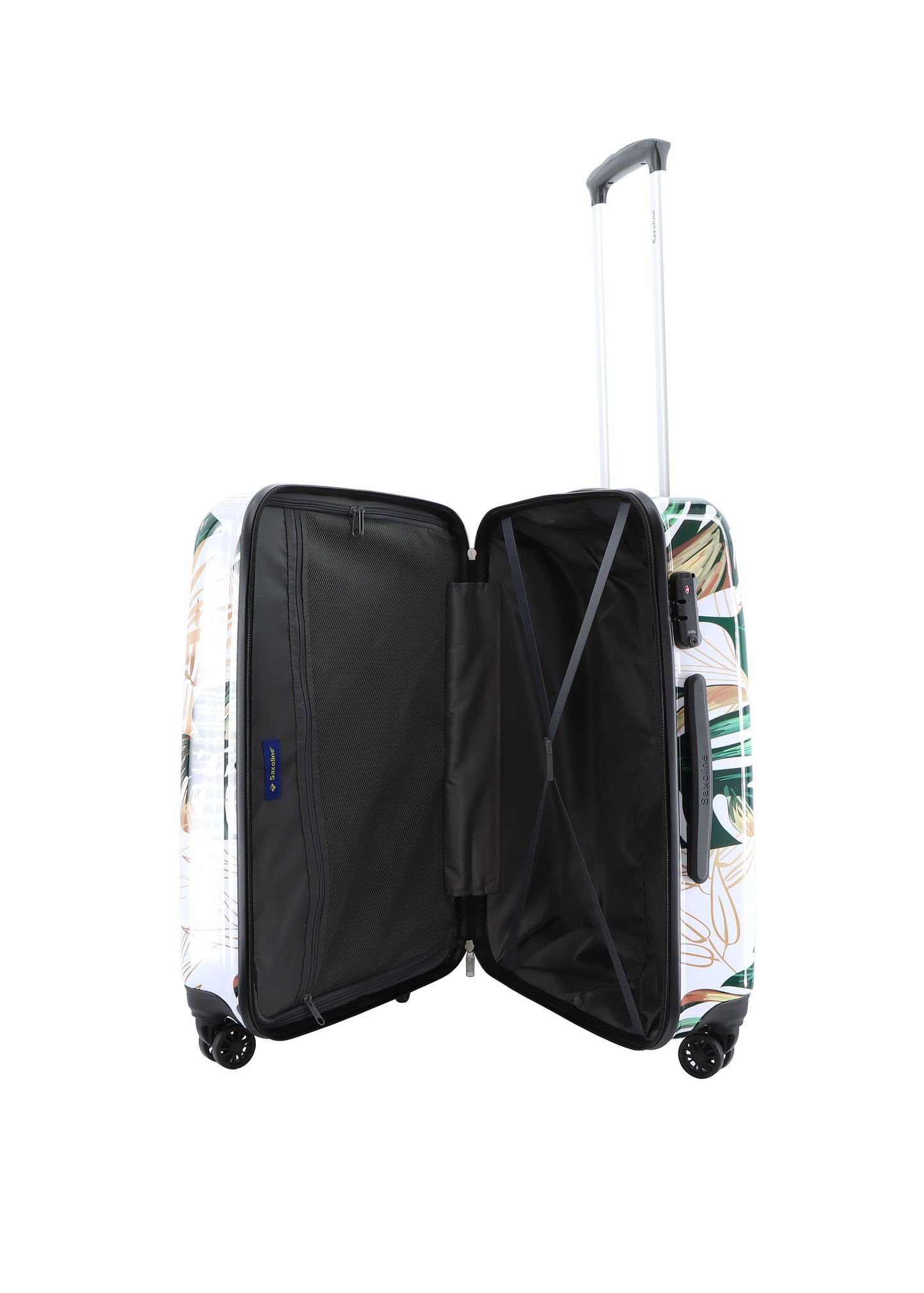 Saxoline Harde Koffer / Trolley / Reiskoffer - 64 cm (Medium) - Virgin Forest Print
