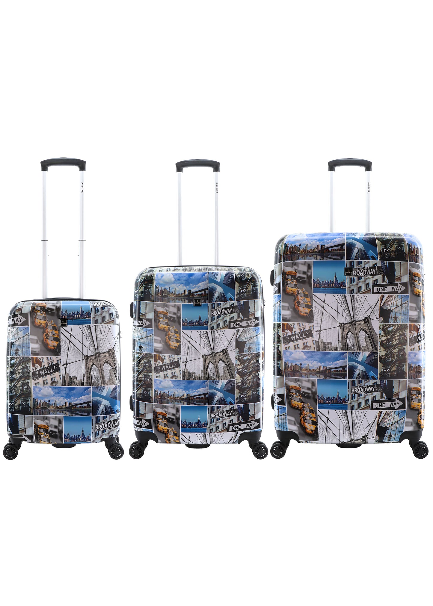 Saxoline Hard Case Set 3-Piece / Travel Case Set / Trolley Set - Brooklyn Print