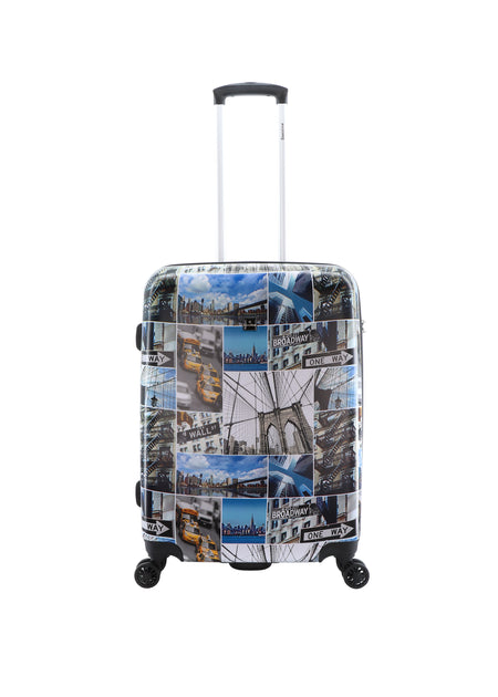 Saxoline Harde Koffer / Trolley / Reiskoffer - 67 cm (Medium) - Brooklyn Print