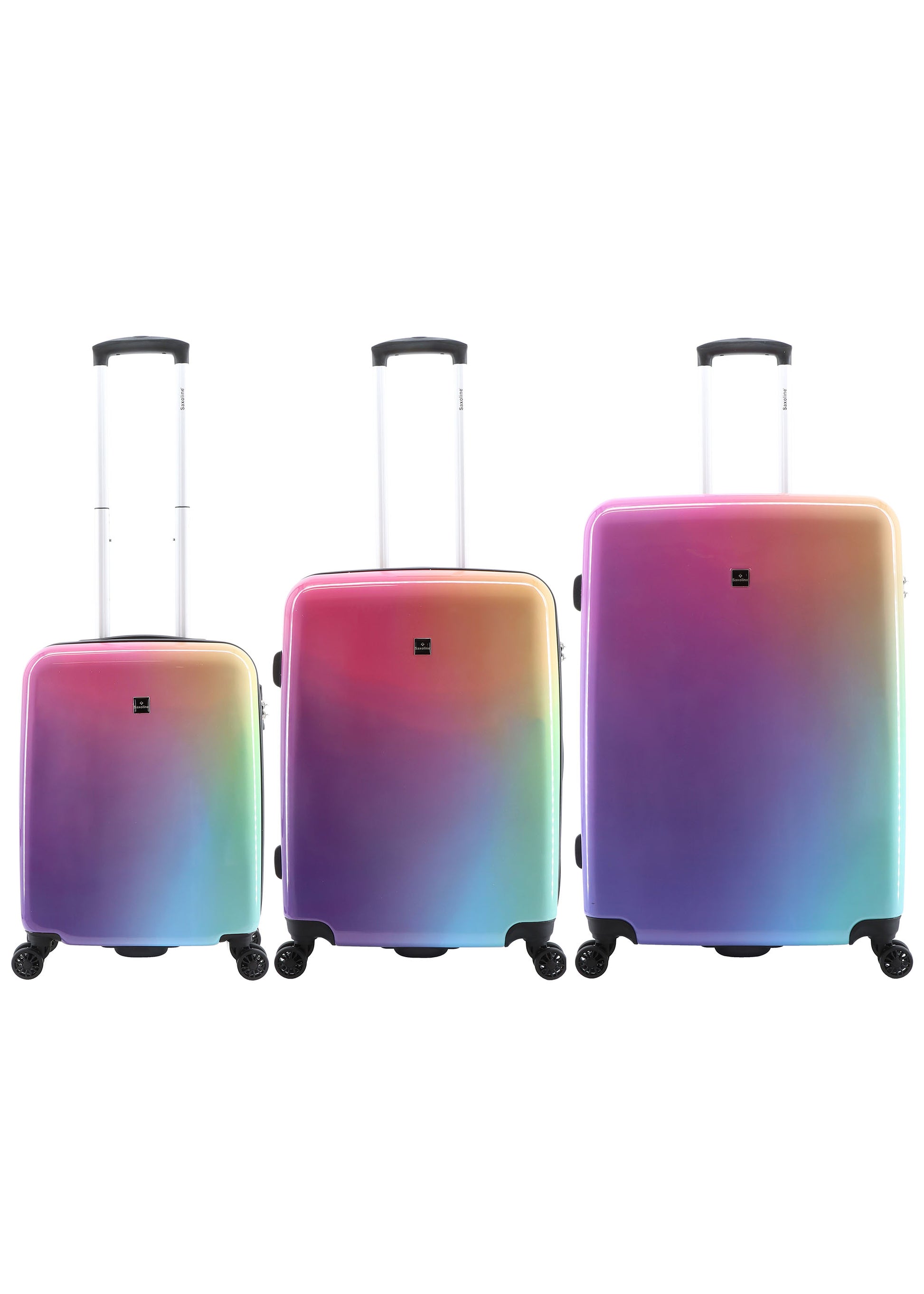 Saxoline - Rainbow Print hard reiskofferset | luggage4u.be
