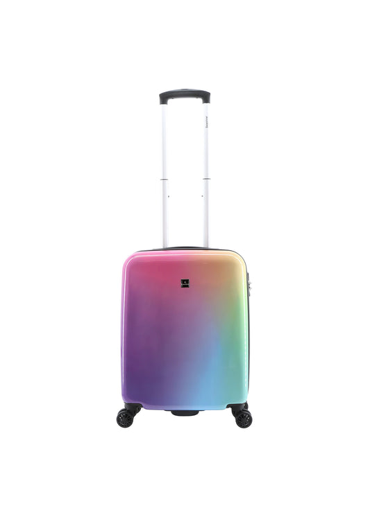 Valise rigide pour bagage à main Saxoline / Trolley / Valise de voyage - 55 cm (Petite) - Imprimé arc-en-ciel 