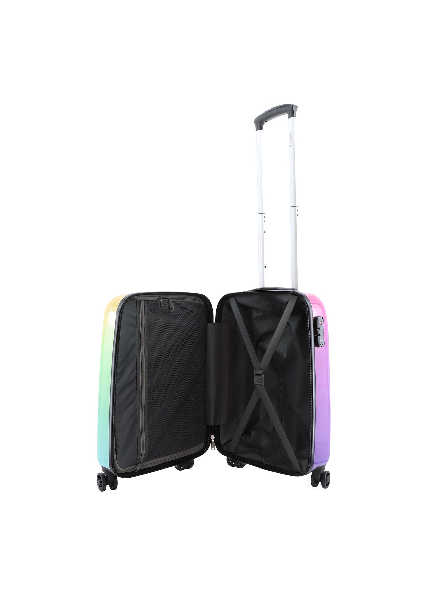 Saxoline Handbagage Harde Koffer / Trolley / Reiskoffer - 55cm (Small) - Rainbow Print