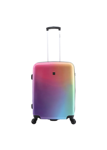 Saxoline M - Voorkant Rainbow Print hard reiskoffer | luggage4u.be
