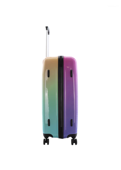 Saxoline - Zijkant Rainbow Print hard reiskoffer | luggage4u.be
