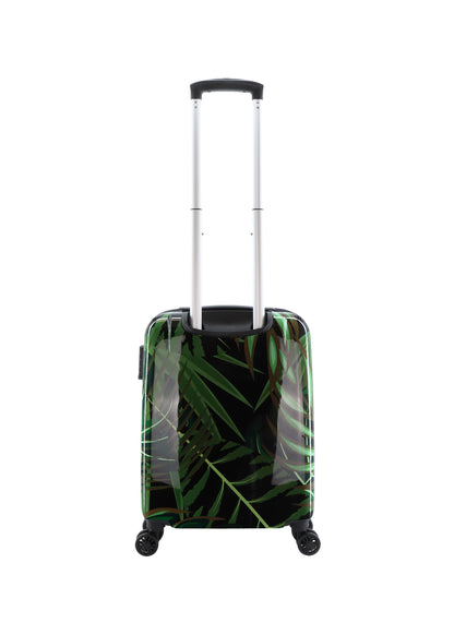 Saxoline Handbagage Harde Koffer / Trolley / Reiskoffer - 55cm (Small) - Palm Leaves Print