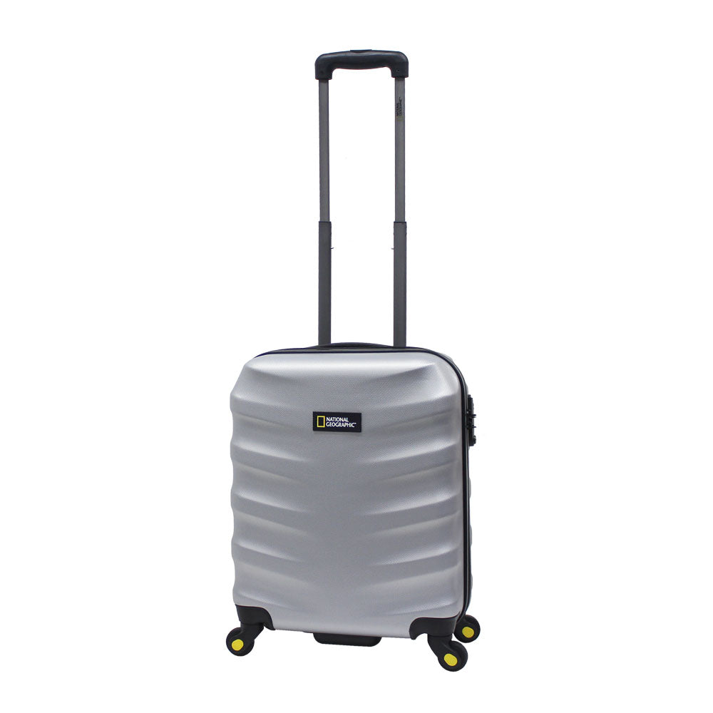 National Geographic Handbagage Harde Koffer / Trolley / Reiskoffer - 54 cm (Small) - Arete - Zilver