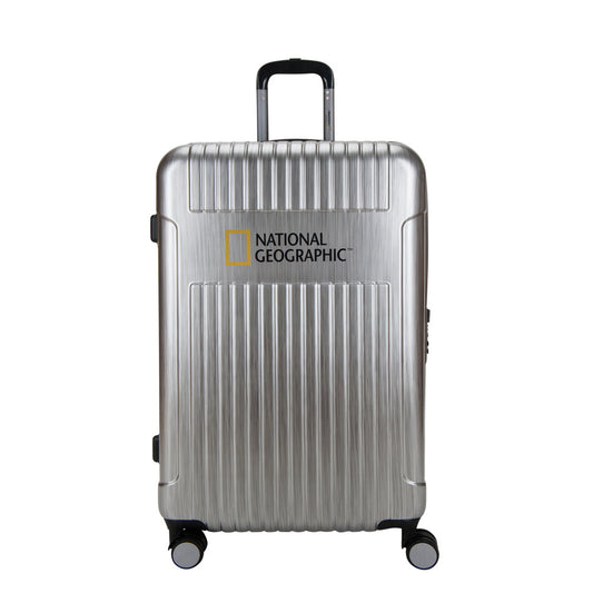 National Geographic Harde Koffer / Trolley / Reiskoffer - 76.5 cm (Large) - Transit - Zilver