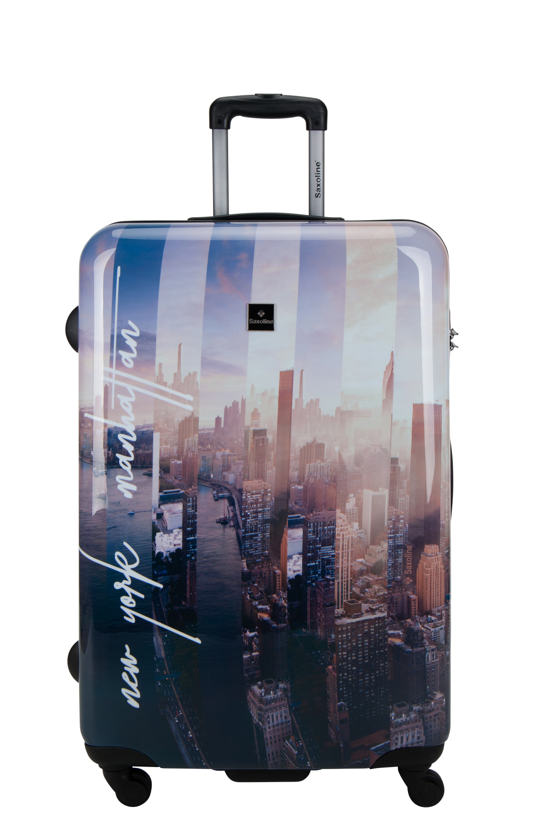 Saxoline L - Voorkant Manhattan Print hard reiskoffer | luggage4u.be