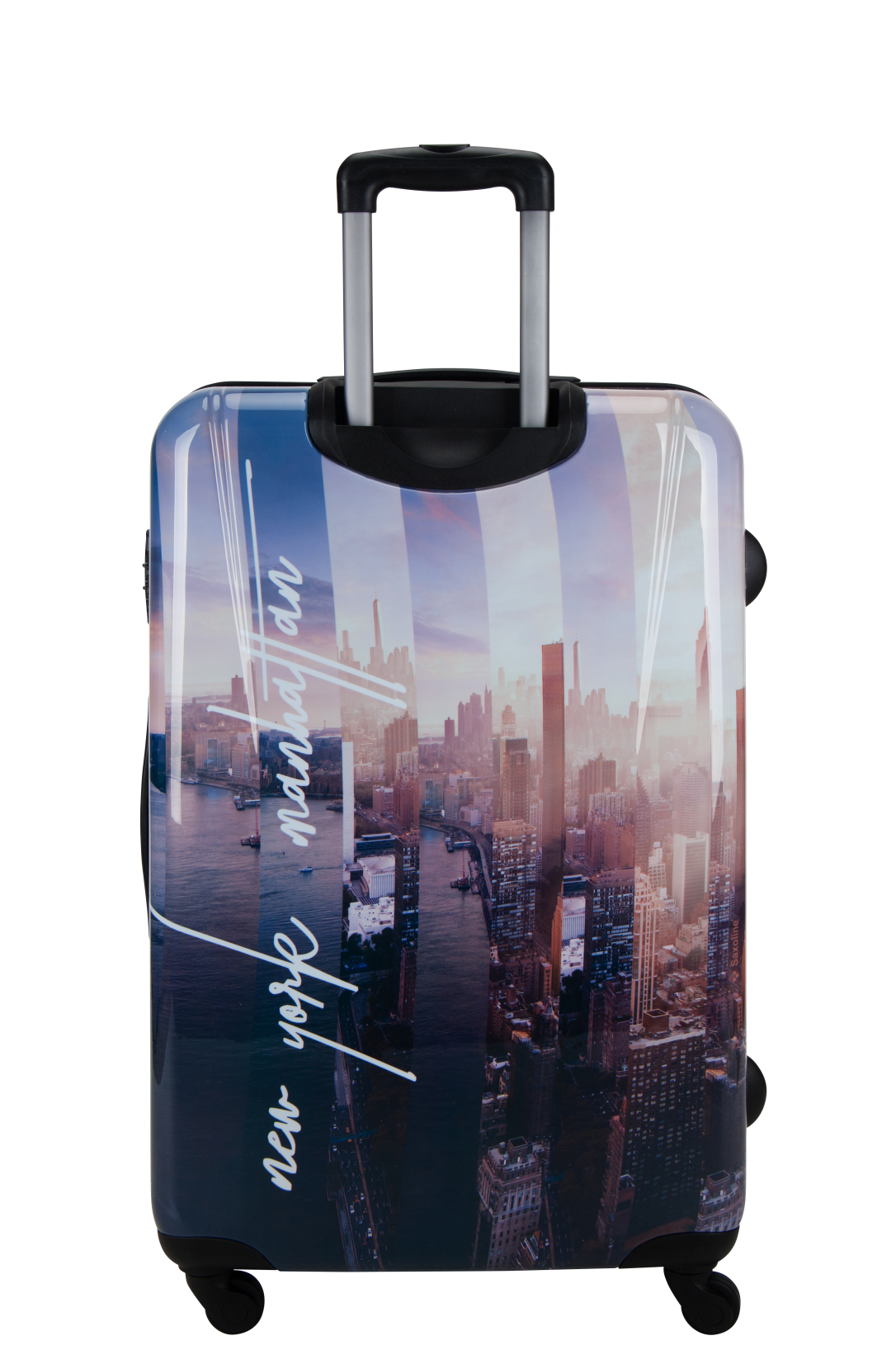 Saxoline - Achterkant Manhattan Print hard reiskoffer | luggage4u.be