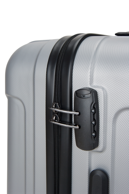 Saxoline Matrix M - TSA-Slot Aanzicht Zilver ABS hard reiskoffer | luggage4u.be