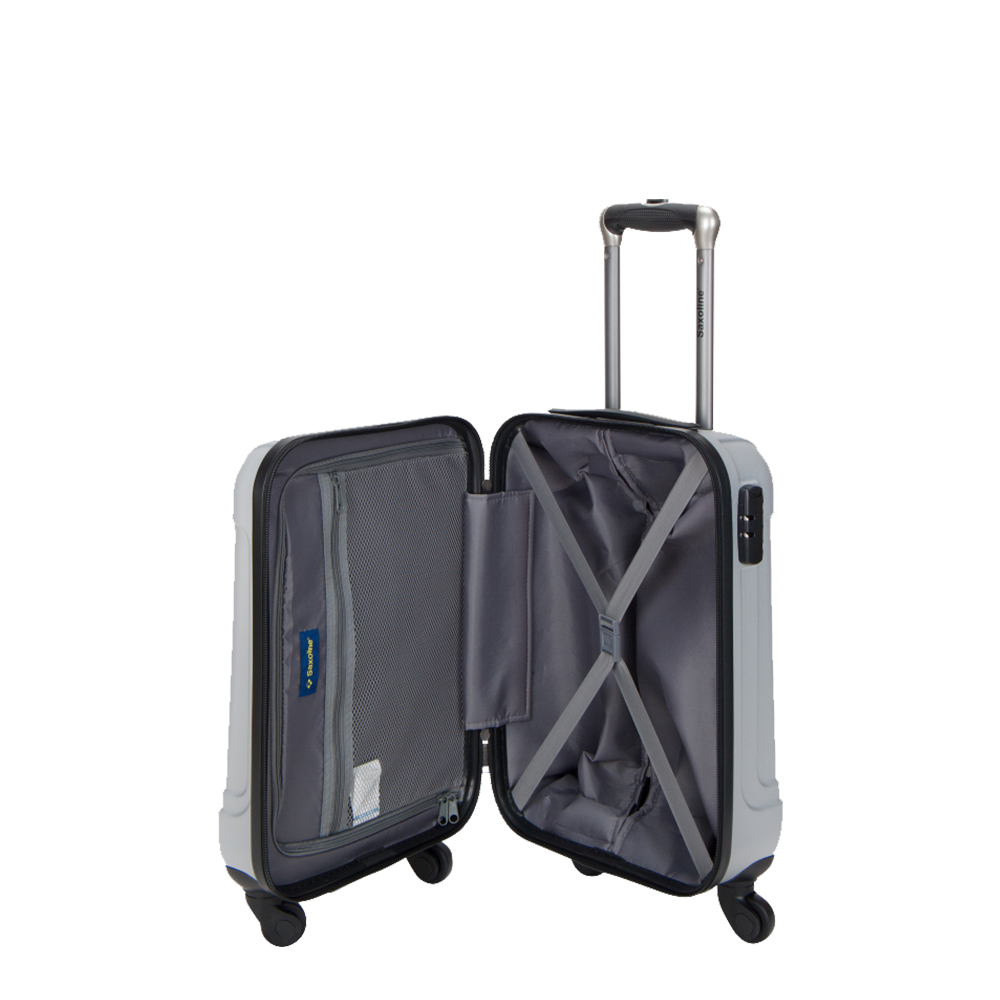 Valise rigide pour bagage à main Saxoline / Trolley / Valise de voyage - 54cm (Petite) - Matrix - Argent
