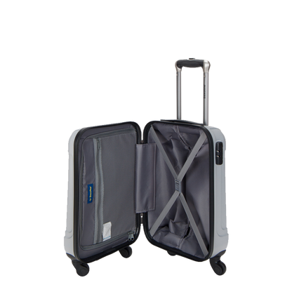 Saxoline Handbagage Harde Koffer / Trolley / Reiskoffer - 54cm (Small) - Matrix - Zilver