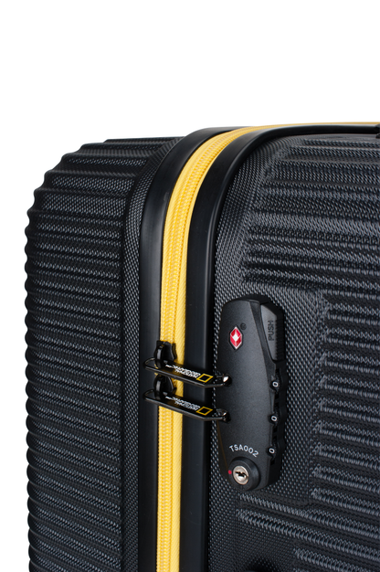 National Geographic Abroad - TSA-Slot Aanzicht Zwart Hard reiskoffer | luggage4u.be