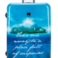 Saxoline Blue L - Voorkant Island Print hard reiskoffer | luggage4u.be