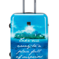 Saxoline Blue M - Voorkant Island Print hard reiskoffer | luggage4u.be