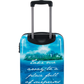 Saxoline Blue S - Achterkant Island Print hard reiskoffer | luggage4u.be
