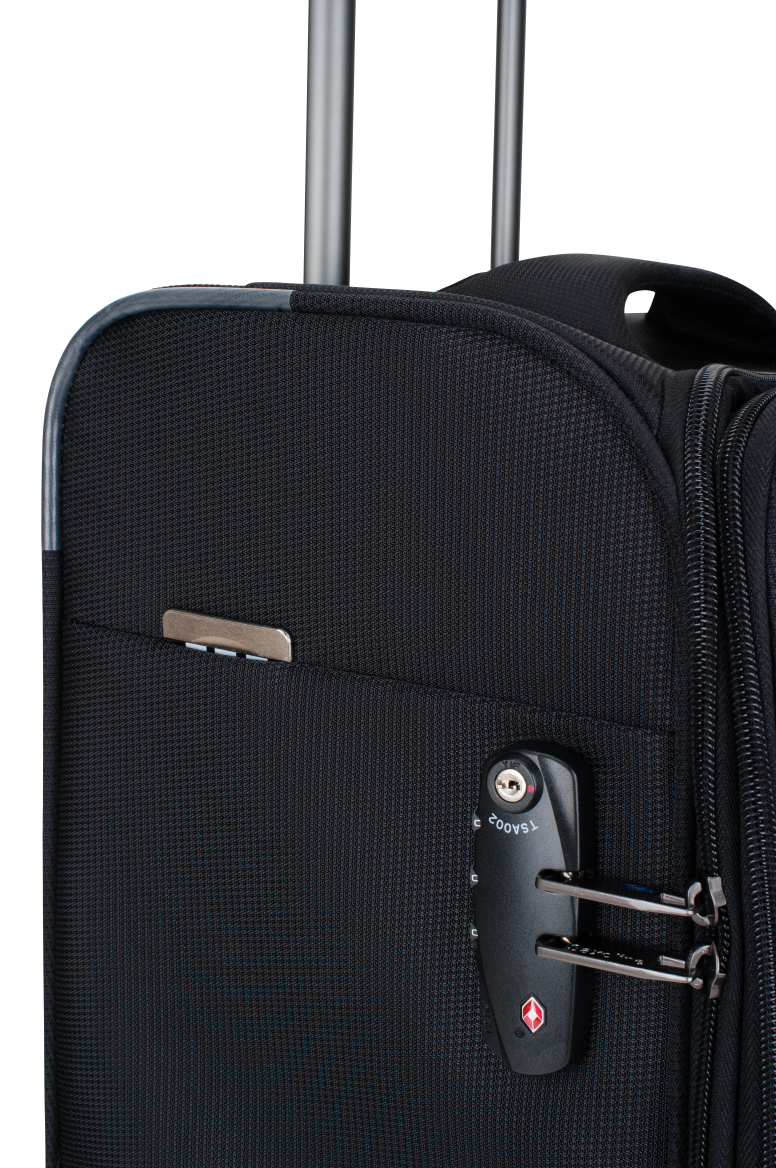 Saxoline Blue Valise souple / trolley / valise de voyage pour bagage à main - 54 cm (petit) - Alpine - Noir