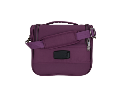 Saxoline Blue Alpine - Achterkant Aubergine cosmetica tas | luggage4u.be