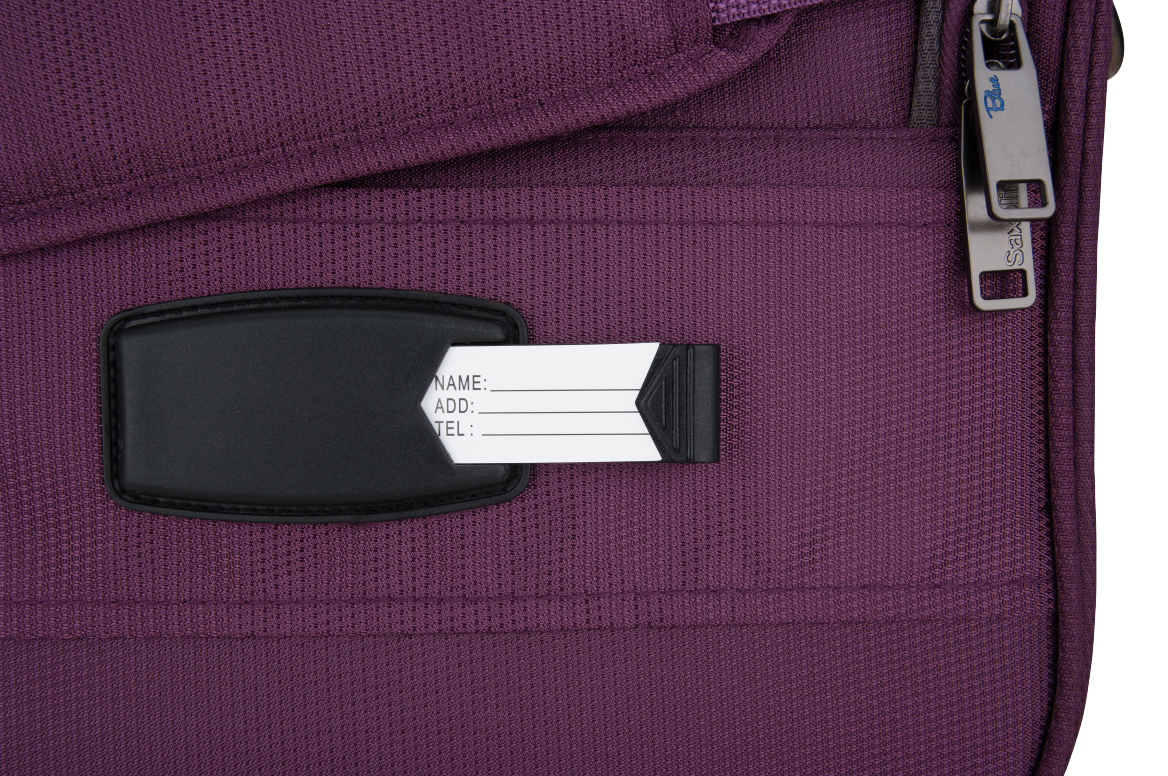 Saxoline Blue Alpine - Achterkant Aubergine cosmetica tas | luggage4u.be