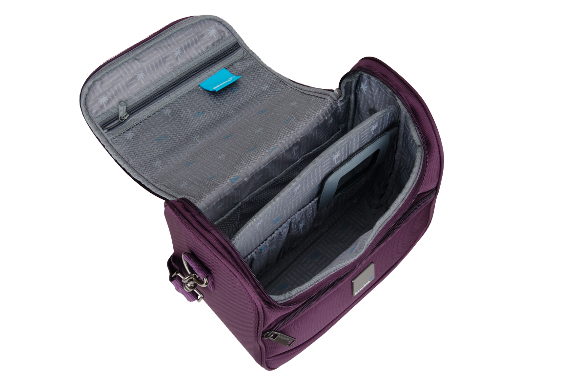 Saxoline Blue Alpine - Binnenkant Aubergine cosmetica tas | luggage4u.be
