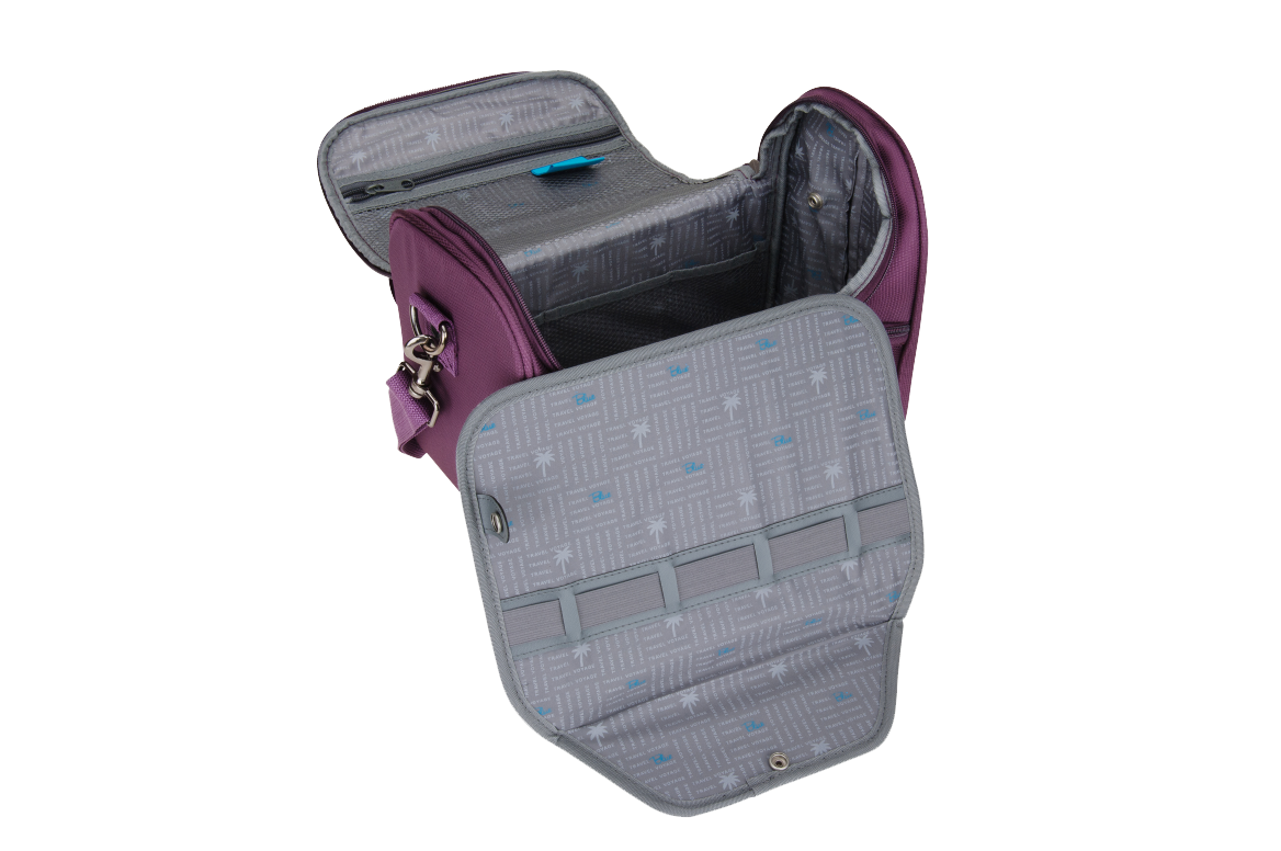 Saxoline Blue Alpine - Binnenkant Aubergine cosmetica tas | luggage4u.be