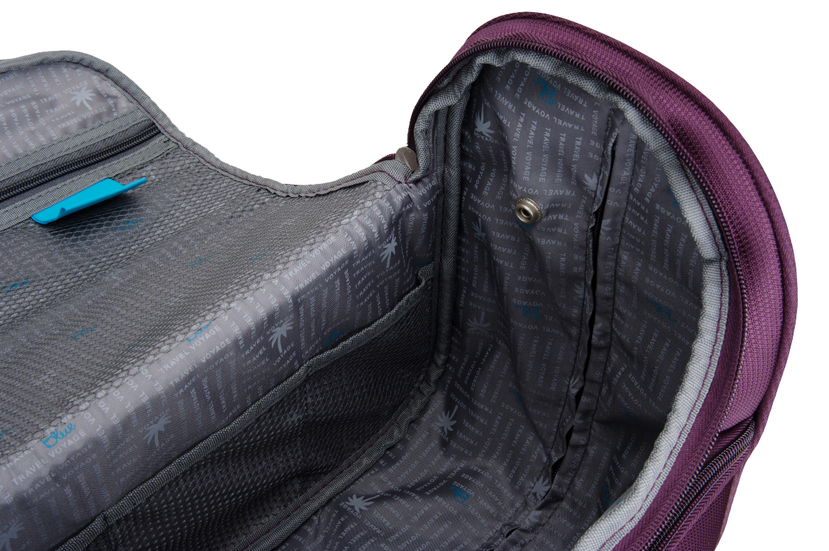 Saxoline Blue Alpine - Binnenkant Aubergine cosmetica tas | luggage4u.be