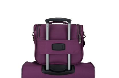 Saxoline Blue Alpine - Achterkant Aubergine cosmetica tas | luggage4u.be