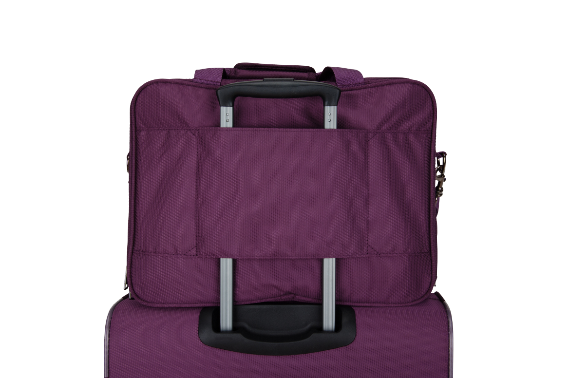 Saxoline Blue - Achterkant Aubergine reistas | luggage4u.be