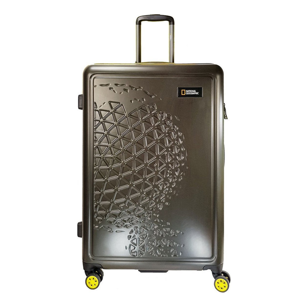 National Geographic Globe L - Voorkant Khaki hard reiskoffer | luggage4u.be