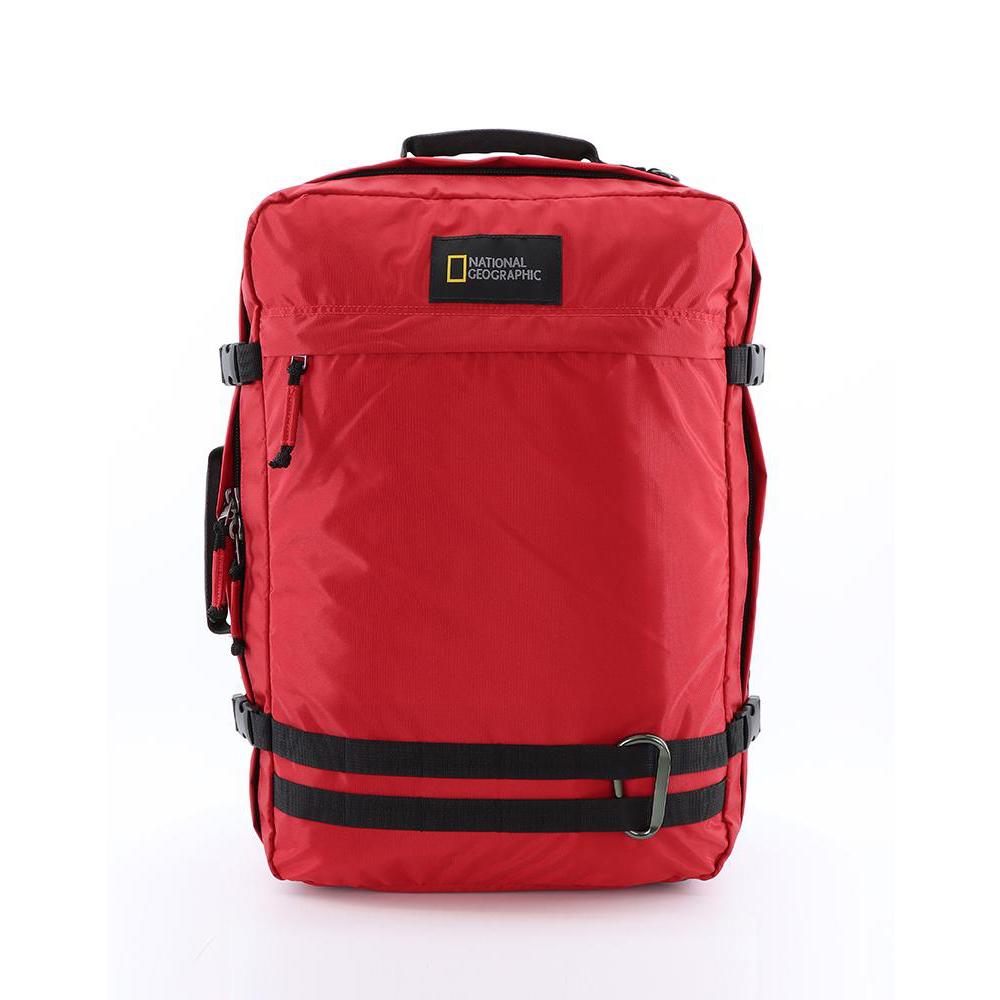 National Geographic 3 in 1 Handbagage Rugzak / Laptop Rugzak / Reistas / Weekendtas - Hybrid – 32 Liter (M) - Rood